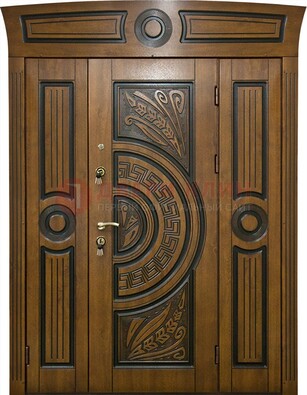 Парадная входная дверь с виноритом и узором ДВТ-194 в Жуковском