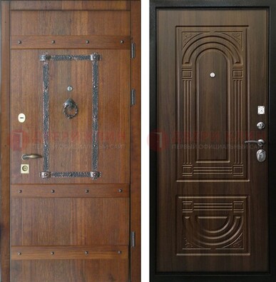 Темная стальная дверь с виноритом ДВТ-232 в Видном