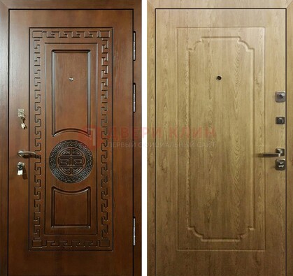 Коричневая железная дверь с виноритом ДВТ-44 в Жуковском