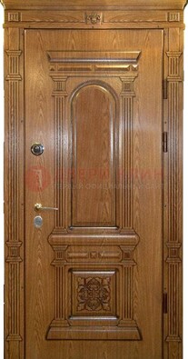 Коричневая железная дверь с виноритом Золотой дуб ДВТ-67 в Пензе