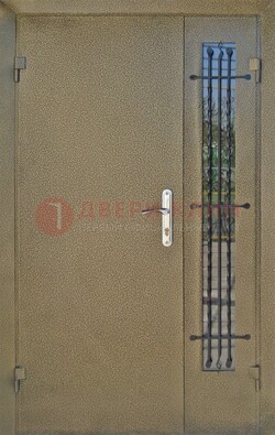 Тамбурная дверь Порошок со стеклом и ковкой ПЛ-20 в Жуковском